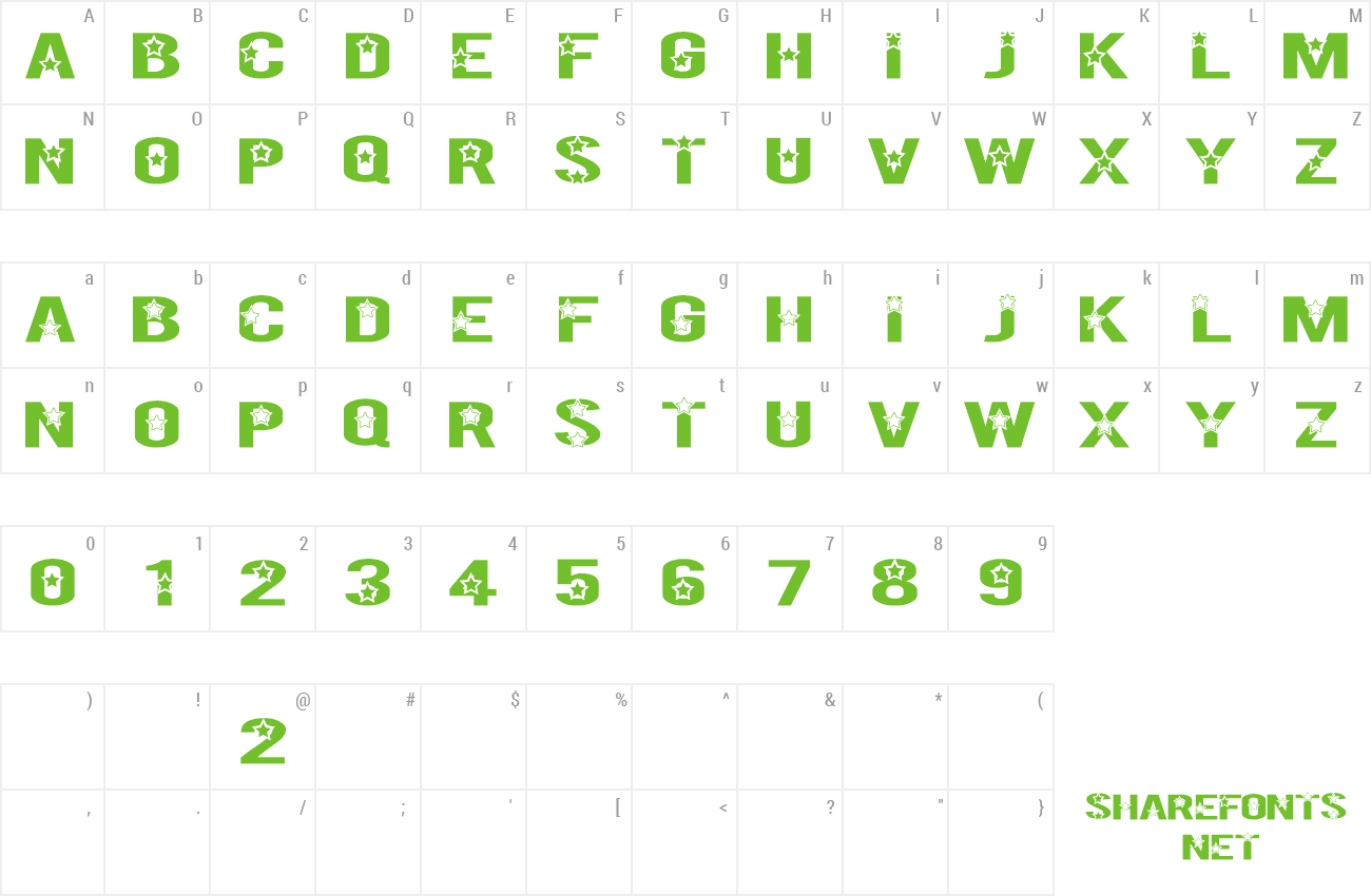 Font Rock X Start tfb preview